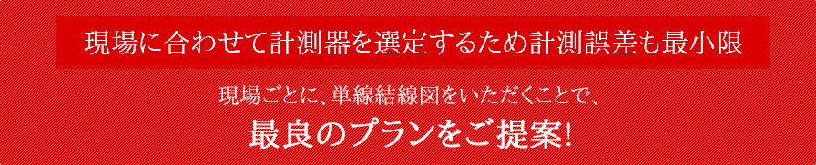 現場ごとに、単線結線図をいただくことで、 最良のプランがご提案できます。